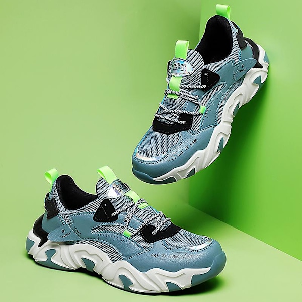 Basketskor för män Andas Sneakers Löparskor 3A6636 Cyan 43