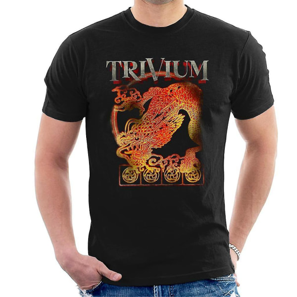 Trivium Golden Dragon T-shirt för män M