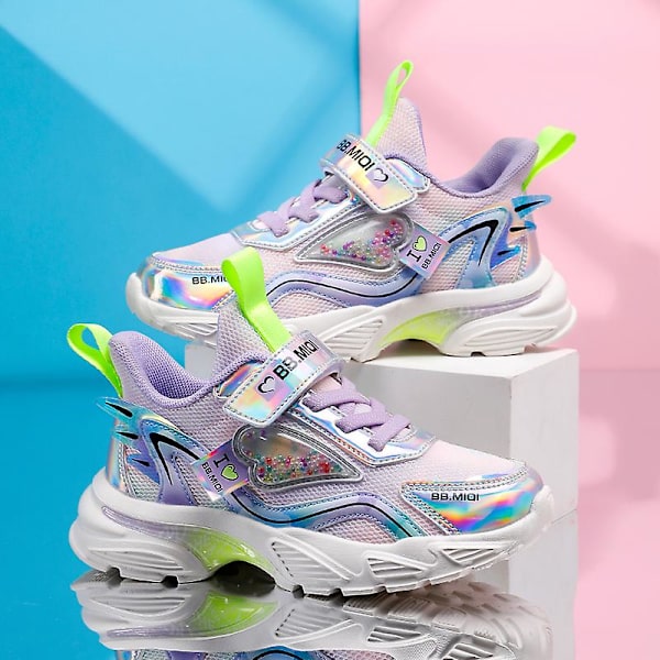 Barnskor Andas Sportskor Sneakers Löparskor för tjejer 2Dc11 Purple 32