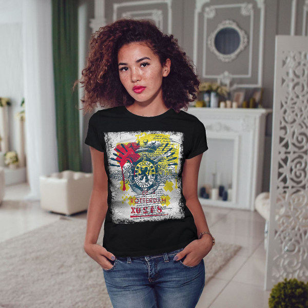 Rotterdam Dutch Cool Women Blackt-shirt | Wellcoda M