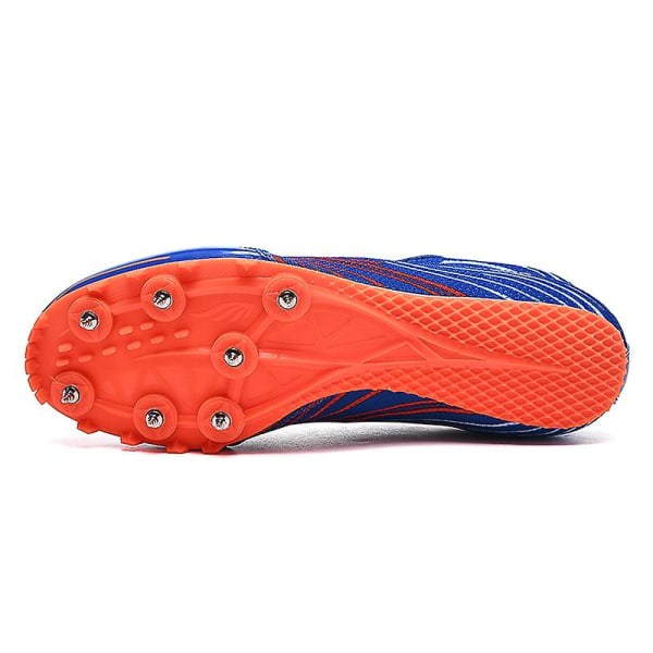 Friidrottsskor för män Spikes Track Race Hoppande Sneakers Professionell löpning Nail Spikes Skor 3C790 Blue 36