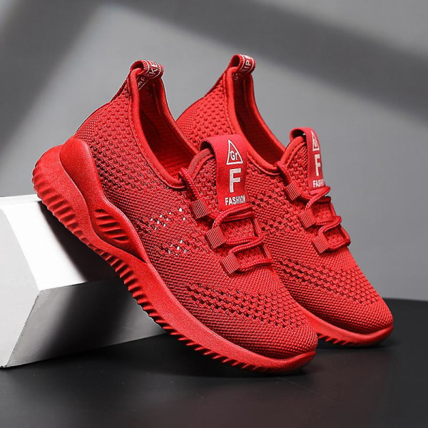 Sneakers för barn Löpartennisskor Lättviktsventilerande Sport Athletic 3Dn8989 Red 37