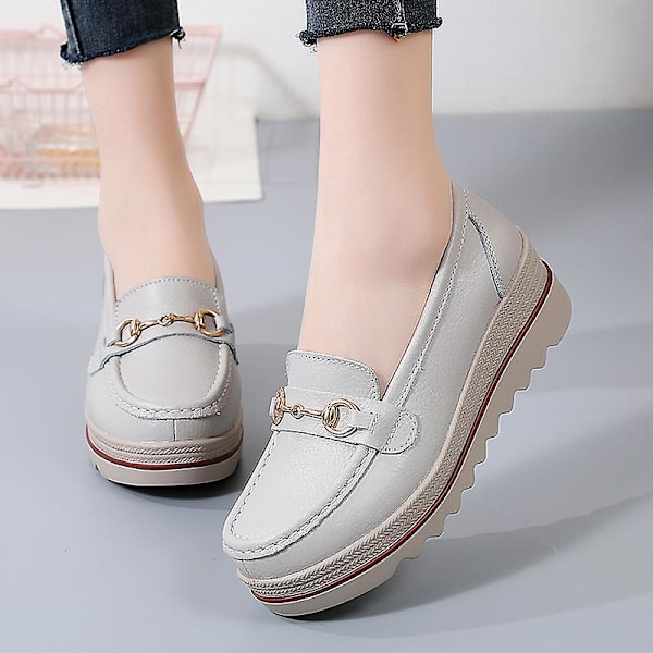 Damer Casual Mode Skor Loafer Skor Mamma Skor 3Ap7078 Gray 38