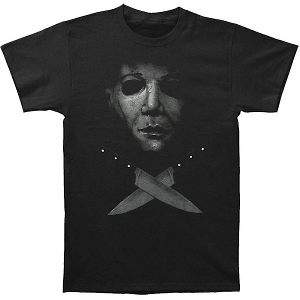 T-shirt med korsade knivar för Halloween XXXL