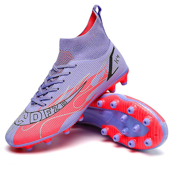 Fotbollsskor för män Halkfria fotbollsskor för herr Fotbollsskor Gräs 3A228G Purple 39