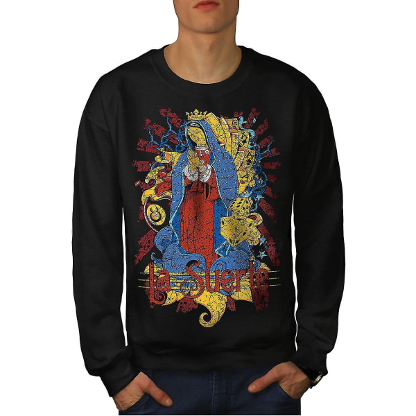 Mary Magdalene Card Män Blacksweatshirt | Wellcoda XXL