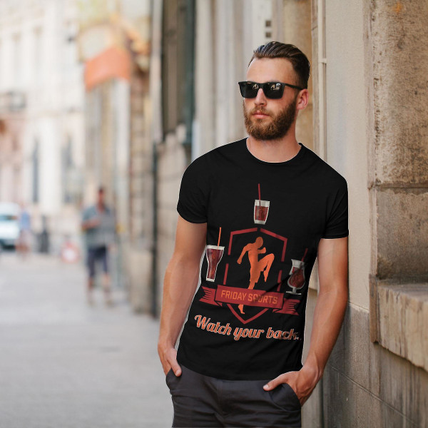 Friday Cool Joke Funy Men Blackt-shirt S