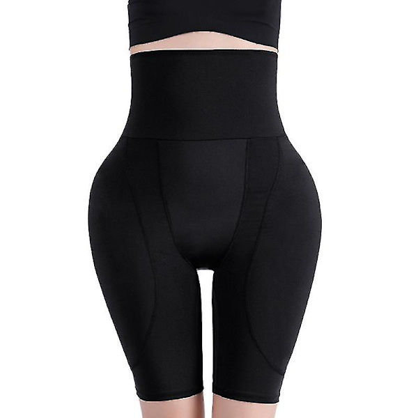 Shapewear Vadderad Butt Lifter Trosor High Waist Trainer För Kvinnor Magkontroll Kroppsformare Höftförstärkare Lår Slim BLACK 2XL