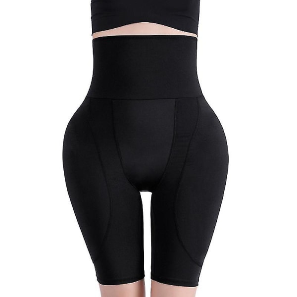 Shapewear Vadderad Butt Lifter Trosor High Waist Trainer För Kvinnor Magkontroll Kroppsformare Höftförstärkare Lår Slim BLACK S