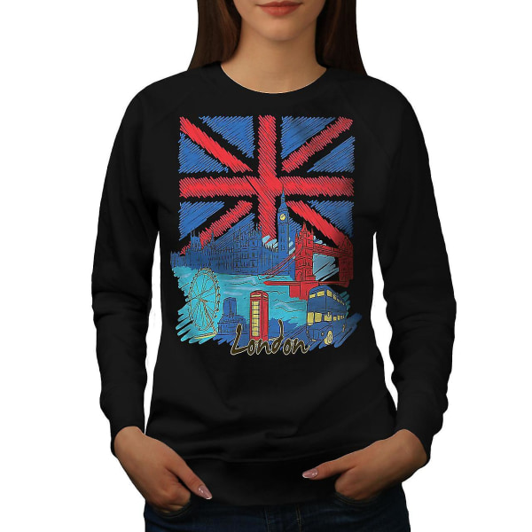 England London Flag Women Blacksweatshirt L