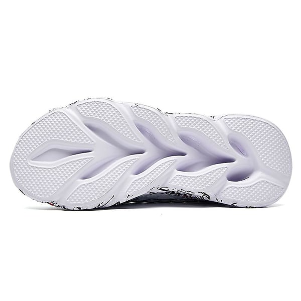 Sneakers med flugvävd mesh för män som andas sportskor 3C2238 White 41
