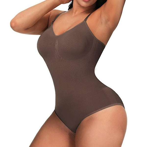 Seamless Shapewear Body för kvinnor Magkontroll Butt Lifter Body Shaper Osynlig Underklänning Bantningsrem Stringunderkläder,beige