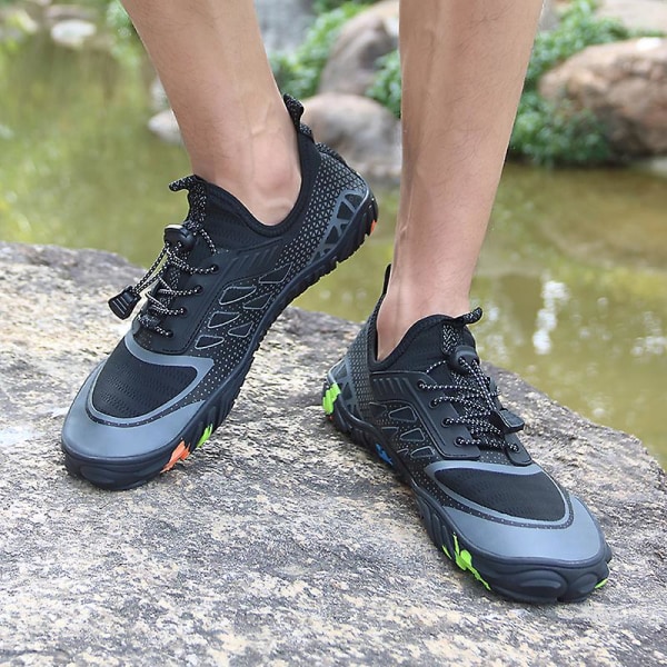 Vattenskor för män Beach Pool Shoes Quick-Dry Yoga Sportskor för kvinnor 22 Black 40