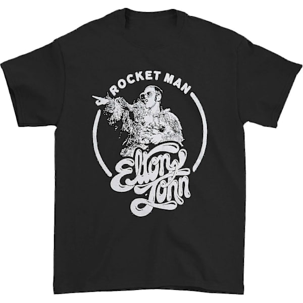 Elton John Rocket Man Circle T-shirt Kläder M