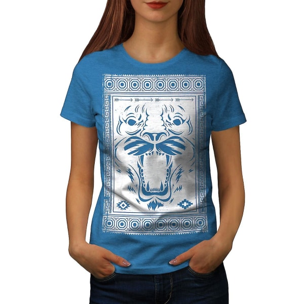 Face Beast Animal Women Royal Bluet-shirt M