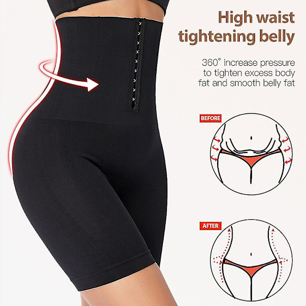 Kvinnor High Waist Body Shapewear Trosor Midja Cincher Slimming Underkläder High Waist Shorts Fajas Trosor Shapers Sport Fitness,5 Points Gul XL XXL