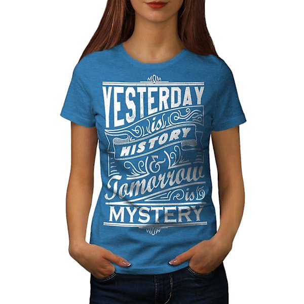 Igår Historia Kvinnor Royal Bluet-shirt XXL