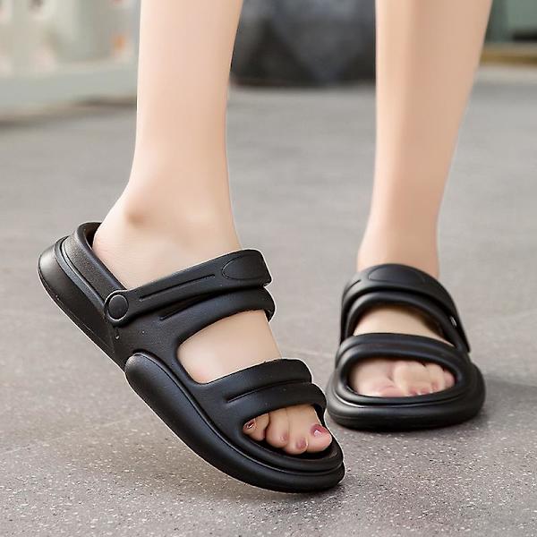 Strandtofflor för män Modesandaler Utomhus Halkfria inomhusskor 3B2295 Black 41