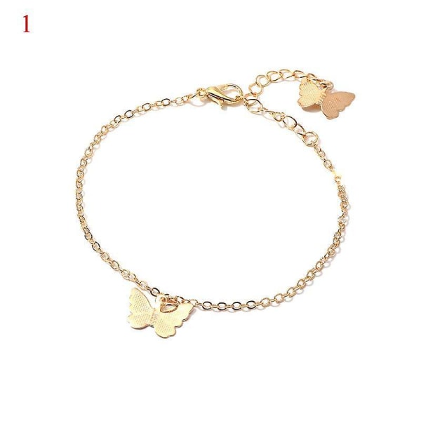 Kvinnor The Butterfly Armband Anklet Armband Foot Smycken Bohemian Chain