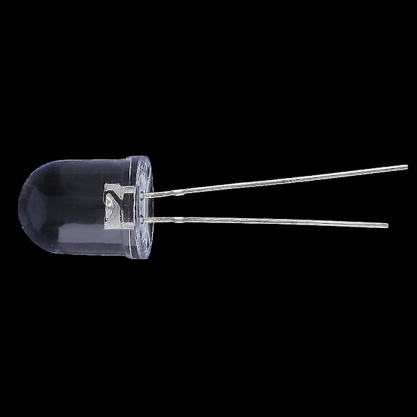 20st 10mm 0,5w Vit 290 000 mcd 40° Large Chip Ultra Bright LED-lampor