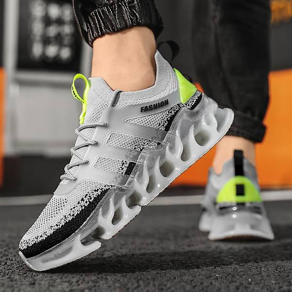 Herrsneakers Löpartennisskor Lättviktsventilerande Sport Athletic 3Da13 Gray 41