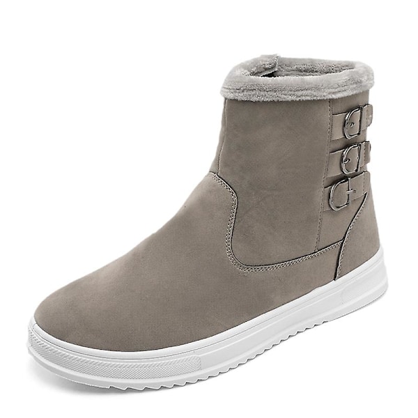 Snöstövlar för män varma ankelstövlar Anti-halk vinter utomhus casual 2Lk6308 Gray 43