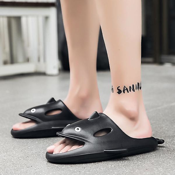 Män Kvinnor Strandtofflor Mode Sandaler Utomhus Halkfria inomhusskor 5001 Black 40-41