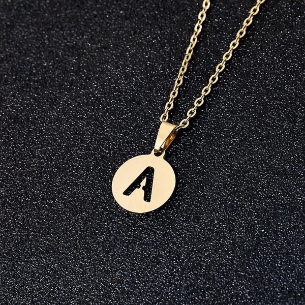 Rostfritt stål 26 bokstäver inledande alfabetet hänge halsband för kvinnor män par smycken present