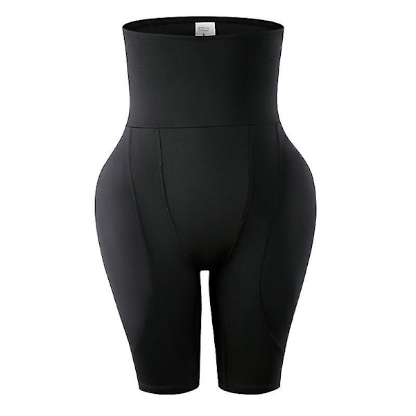 Shapewear Vadderad Butt Lifter Trosor High Waist Trainer För Kvinnor Magkontroll Kroppsformare Höftförstärkare Lår Slim BLACK 2XL