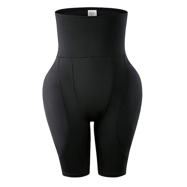 Shapewear Vadderad Butt Lifter Trosor High Waist Trainer För Kvinnor Magkontroll Kroppsformare Höftförstärkare Lår Slim BLACK L