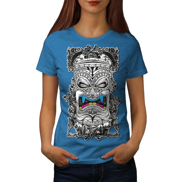 Totem Spirit Evil Fashion Dam Royal Bluet-shirt 3XL