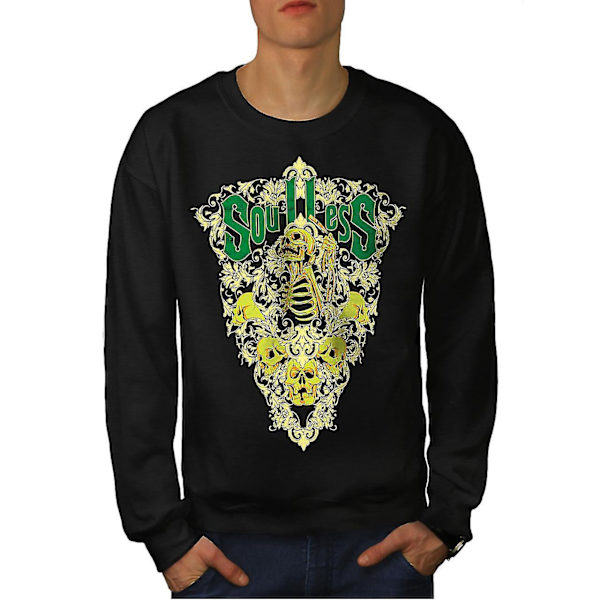 Soulless Zombie Skull Men Blacksweatshirt S