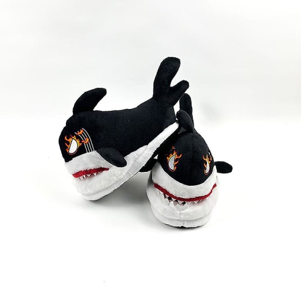 Tecknad Shark Bomulttofflor Vinter inomhus utomhustofflor för kvinnor 2Lyj01 39