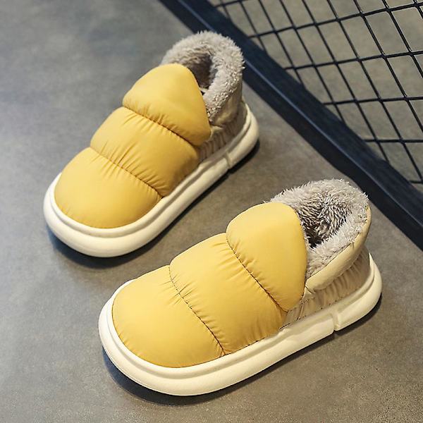 Snöskor för barn Pojkar Flickor Stövlar Varma ankelstövlar Halkskyddade vinterskor 831Cxn Beige 34