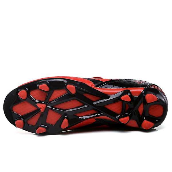 Fotbollsskor för barn Pojkar Fotbollsskor Grästräning Sport Skor Sneakers 3B789 Red 32