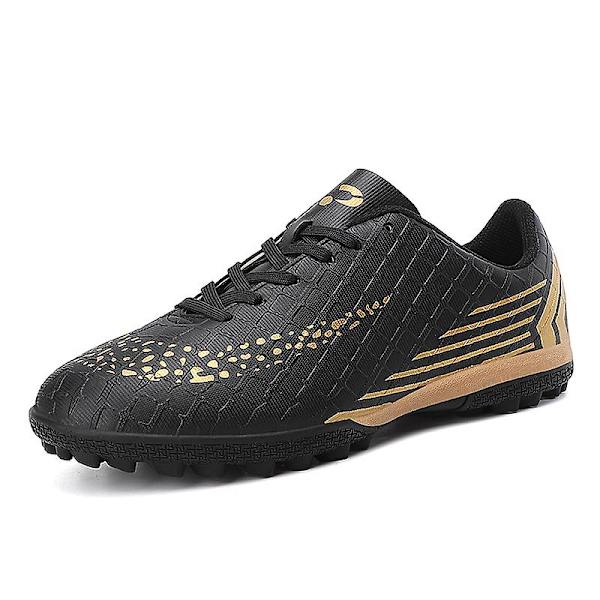 Fotbollsskor för män Halkfria fotbollsskor för herr Gräs Fotbollssneakers 3C26036 Black 41