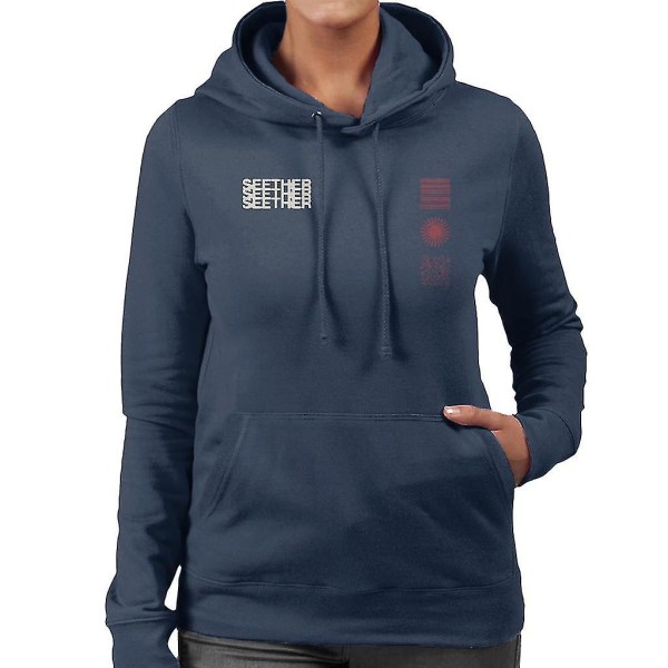 Seether logotyp med symboler huvtröja för kvinnor