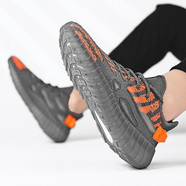 Herr Dam Sneakers Andas löparskor Mode Sportskor Yj8607-1 GrayOrange 39