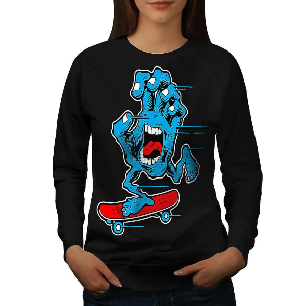 Skateboard Monster Women Blacksweatshirt L