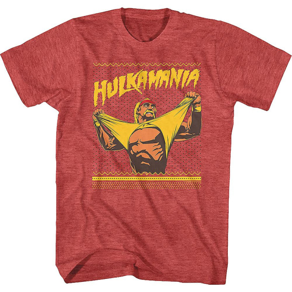 Ugly Faux Knit Hulk Hogan Christmas T-Shirt S