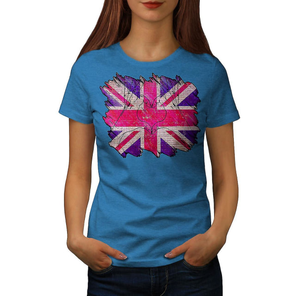 United Kingdom Heart Women Royal T-shirt XXL