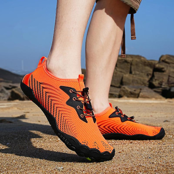 Vattenskor för män Snabbtorkande Sport Aqua Skor 3B977 Orange 37