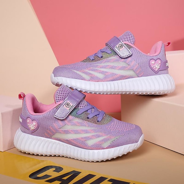 Sneakers för flickor Andas löparskor för barn Mode sportskor 3A8097 Purple 32
