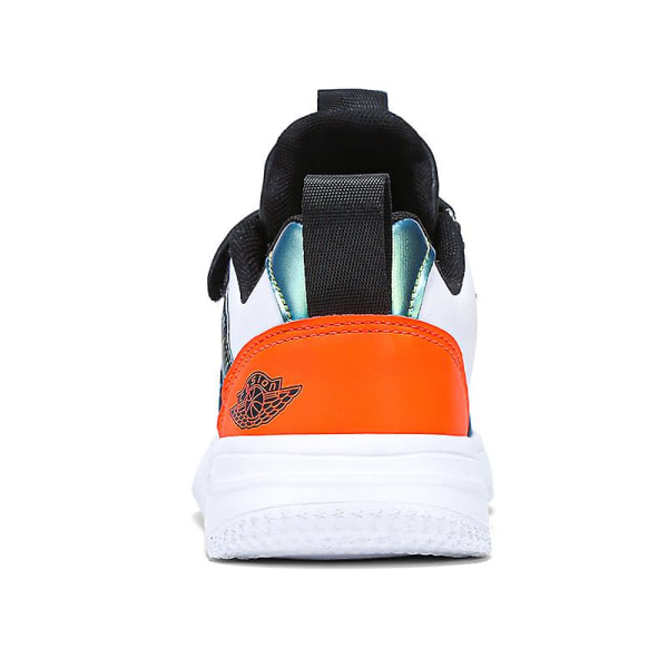 Barn Sneakers Andas Pojkar Flickor Skateboard Skor Löparskor 8677 BlackOrange 35