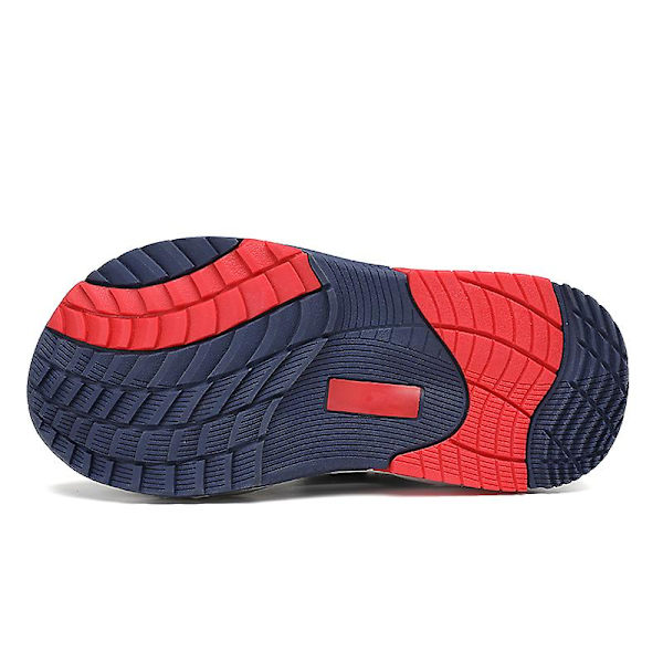 Barntofflor Halkfria pojkar Strandskor för flickor Tå sandaler 2C5008 BlueRed 35