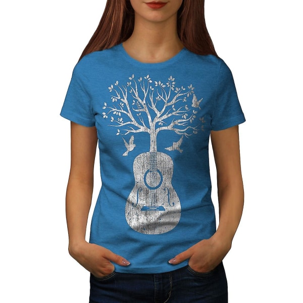 Guitar Music Tree Kunglig T-shirt för kvinnor 3XL