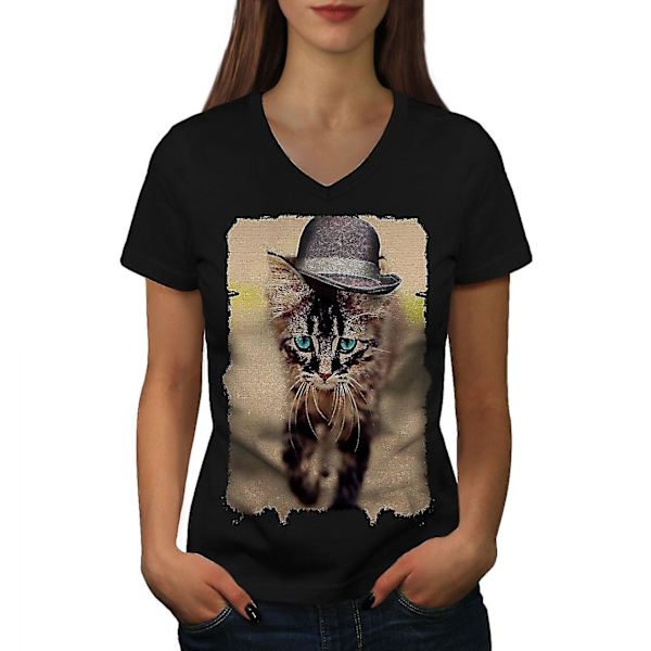 Kitty Cat Cool söt rolig kvinna T-shirt M