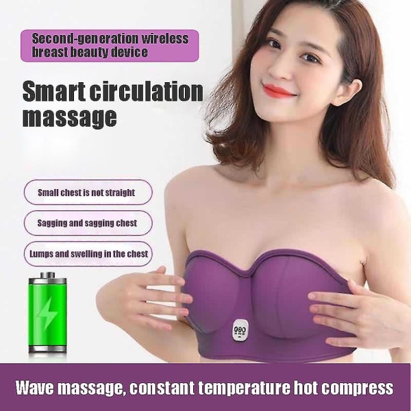 BH Vibration Bröst Massager USB elektrisk Bröst Vibration Massager Värmestimulator Tillväxt Förstoring Booster Bröst