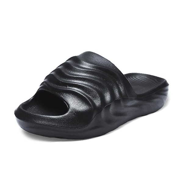 Strandtofflor för män Modesandaler Utomhus Halkfria inomhusskor 3B3069 Black 43-44