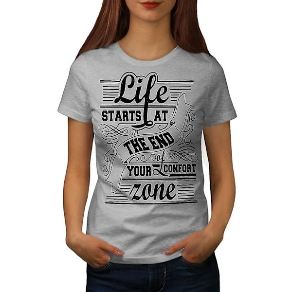 Life End Confort Slogan Dam Gråskjorta M